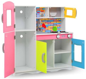 Cozinha de brincar para crianças MDF 80x30x85 cm multicor