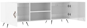 Móvel de TV 150x30x50 cm derivados de madeira branco brilhante