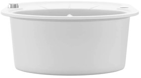 Lava-louça com 1 cuba oval granito branco