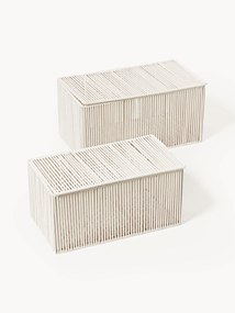 Caixas de arrumação artesanais em corda Gabe, conjunto de 2