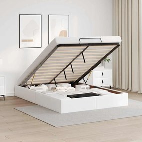 vidaXL Estrutura de cama otomana sem colchão 140x200 cm branca
