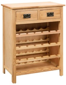 Armário para vinhos 72x32x90 cm madeira carvalho maciça