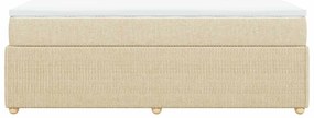 Cama com molas/colchão 90x190 cm tecido cor creme
