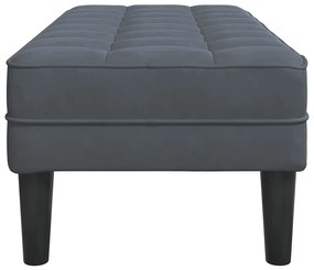 Banco Cinza Escuro 113 cm Veludo