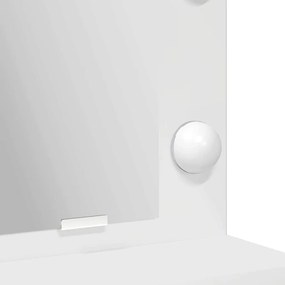 mesa de maquilhagem vidaXL com luzes LED brancas 79x41x135 cm