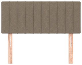 Cabeceira de cama tecido 90x5x78/88 cm cinzento-acastanhado