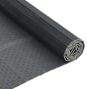 Tapete retangular 100x100 cm bambu cinzento