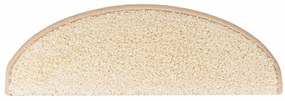 Tapetes de escada 15 pcs 65x21x4 cm creme