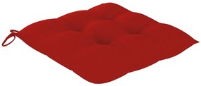 Cadeiras de jardim c/ almofadões 4 pcs madeira de teca maciça