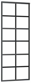 Porta deslizante c/ conj. ferragens 76x205cm vidro ESG preto