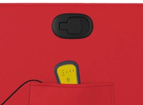 Poltrona massagens reclinável elevatória couro artif. vermelho