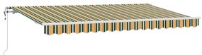 Toldo Retrátil Verde e Amarelo e Branco