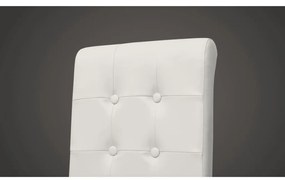 Cadeiras de jantar 4 pcs couro artificial branco