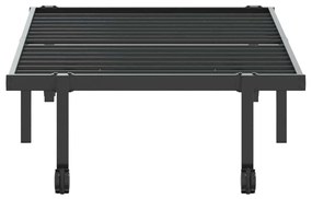 Estrutura de cama sem colchão Dobrável 80x200 cm aço preto