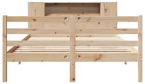Cama com estante sem colchão 160x200 cm pinho maciço
