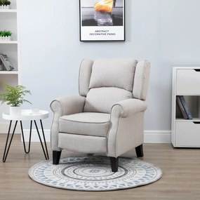 HOMCOM Poltrona Relax com cadeira reclinável manual de até 160 ° 81x84x105cm