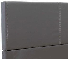 Estrutura de cama 120x200 cm couro artificial cinzento