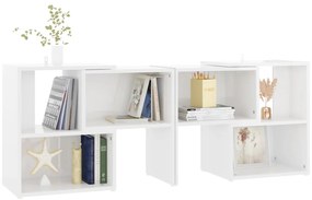 Móvel de TV 104x30x52 cm derivados de madeira branco brilhante