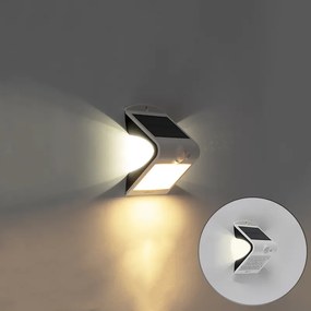 Luminária de parede com movimento e sensor claro-escuro em solar - Daya Moderno