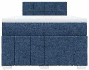 Cama com molas/colchão 120x200 cm tecido azul
