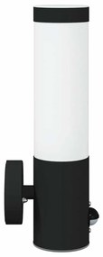 Luzes de Parede Externas vidaXL com Sensor 2 pcs Preto Aço Inoxidável