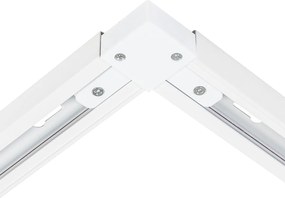 Sistema de iluminação de trilho inteligente com 6 focos brancos monofásicos 300cm - Iconic Jeana