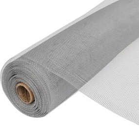 vidaXL Rede mosquiteira em alumínio 100x500 cm prateado
