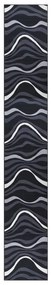 vidaXL Tapete/passadeira 80x600 cm preto