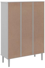 Estante SENJA aspeto de vime 90x35x130 cm pinho maciço branco