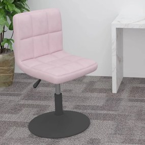 vidaXL Banco de bar giratório veludo rosa