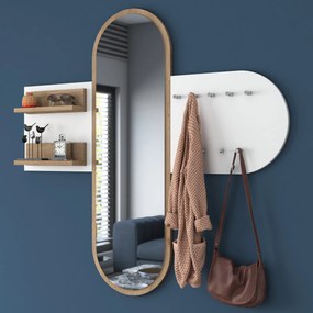 Hall Stand P3 – Branco e Nogueira – 125x120x12 cm