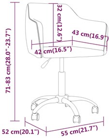 Cadeiras de jantar giratórias 2 pcs veludo cinzento-escuro