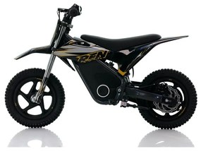 Mini moto eléctrica velocidade até 13 Km/h C/Limitador  RFN Warrior SX-E150 150W 12” Preto/Dourada