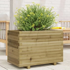 vidaXL Vaso/floreira de jardim 70x40x49,5 cm madeira pinho impregnada