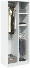 vidaXL Roupeiro 80x50x200 cm derivados de madeira branco