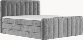 Cama divã em chenille artesanal com arrumação Novara, H3