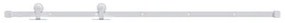 Kit de ferragens para porta deslizante 183 cm aço branco