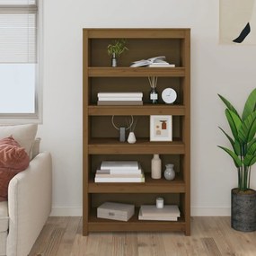 vidaXL Estante 80x35x154 cm madeira de pinho maciça castanho mel