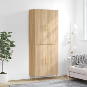 vidaXL Armário alto 69,5x34x180 cm derivados de madeira cor sonoma