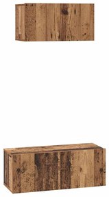 Conjunto de Estantes para TV 2 pcs Madeira antiga