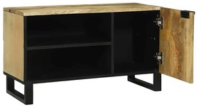 Armário de TV - 80x31,5x46 cm em Madeira de Mangueira e Madeira de Eng
