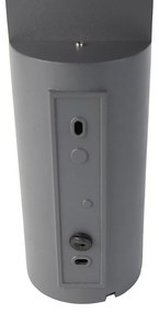Candeeiro de parede exterior moderno cinzento escuro com LED - Harry Moderno