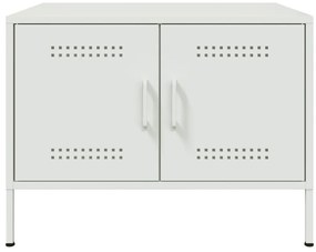 Mesa de centro 68x50x50,5 cm aço branco