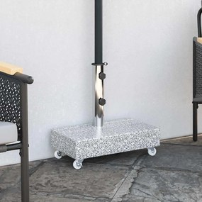 vidaXL Base para guarda-sol 45x25x8,3 cm granito cinzento-claro