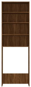 Armário máquina lavar roupa 64x24x190 cm cor carvalho castanho