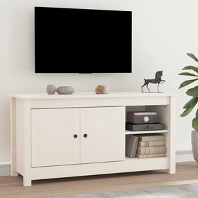 vidaXL Móvel de TV 103x36,5x52 cm madeira de pinho maciça branco