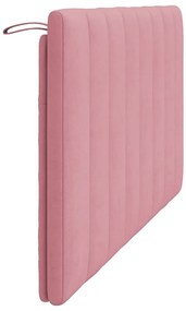 Almofadão de cabeceira 160 cm veludo rosa