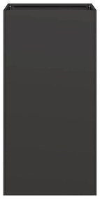 Vaso/floreira 40x40x80 cm aço laminado a frio preto
