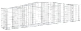 Cestos gabião arqueados 2 pcs 400x50x80/100cm ferro galvanizado