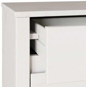 Criado-mudo vidaXL "DRAMMEN" Branco 45x35x56 cm Madeira Sólida de Pinh
